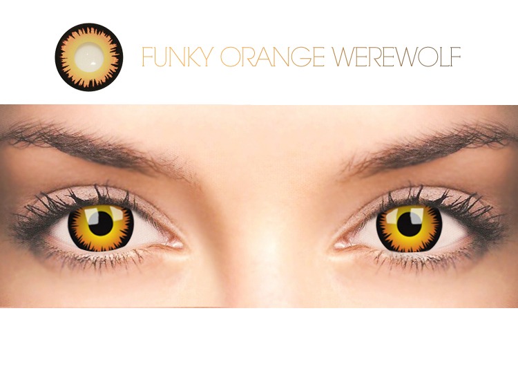 Funky Orange werewolf  Cosplay Lenses